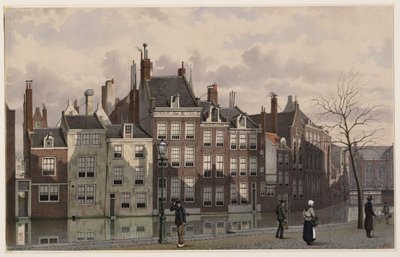 Nieuwezijdsvoorburgwal. Zeichnung. Amsterdam, Stadtarchiv Amsterdam von Johan Rieke